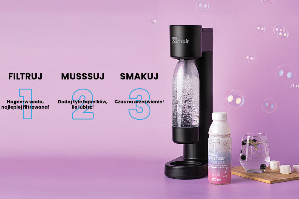 Syrop DAFI Pushair Biała Oranżada 450 ml gazowanie instrukcja