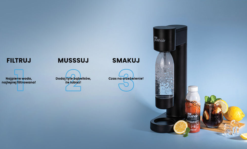 Syrop DAFI Pushair Cola 450 ml gazowanie instrukcja