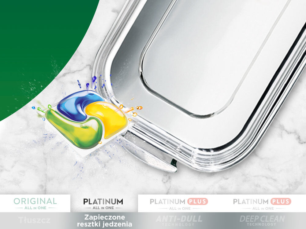 Kapsułki do zmywarki FAIRY Platinum All in One Lemon usuwanie tłustego filtru czystość świeżość