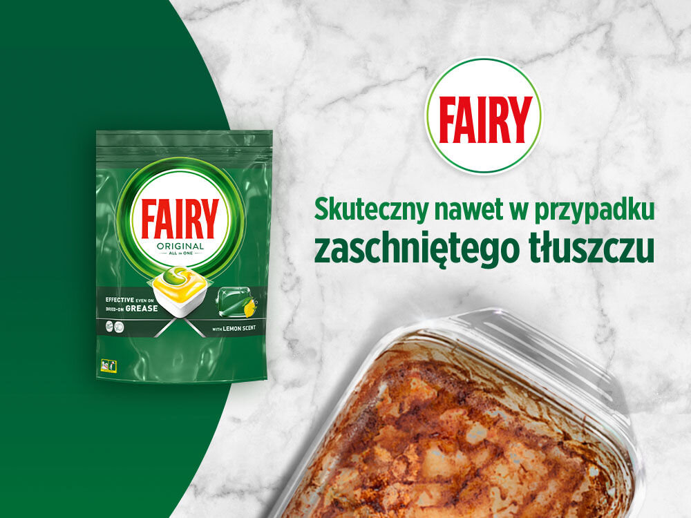 Kapsułki do zmywarki FAIRY Original All in One Lemon wyglad