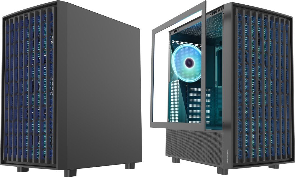 Obudowa MODECOM Breeze ARGB Flow Czarny szklany panel boczny dostęp do wnętrza