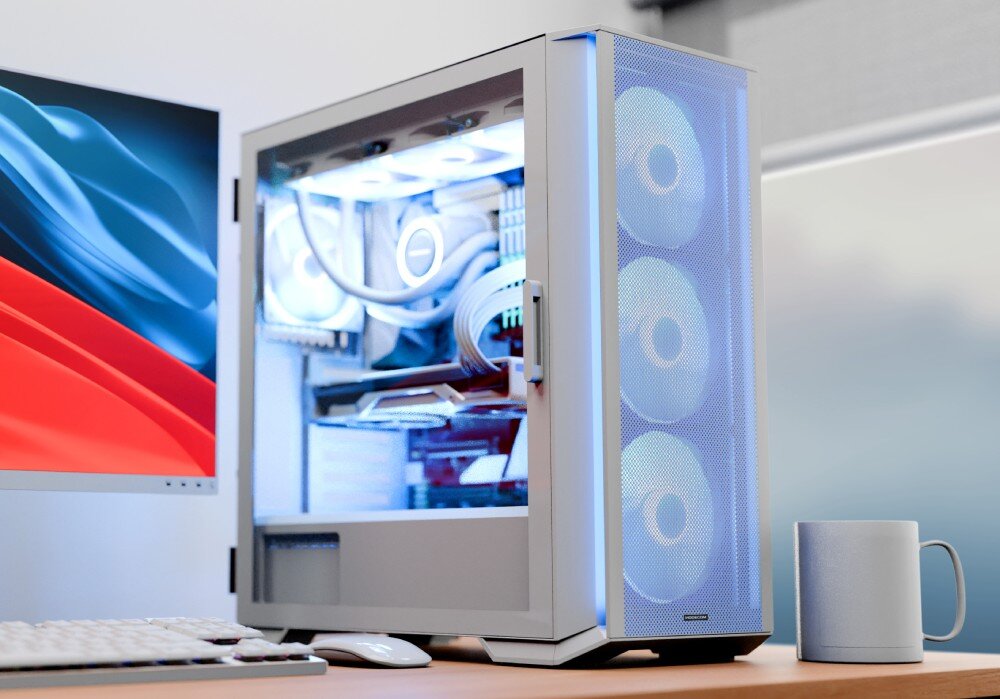 Obudowa MODECOM Horizon ARGB Flow Midi Biały opis