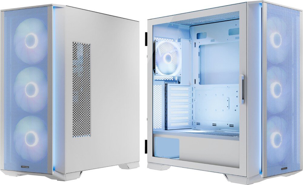Obudowa MODECOM Horizon ARGB Flow Midi Biały cechy zalety boczny panel