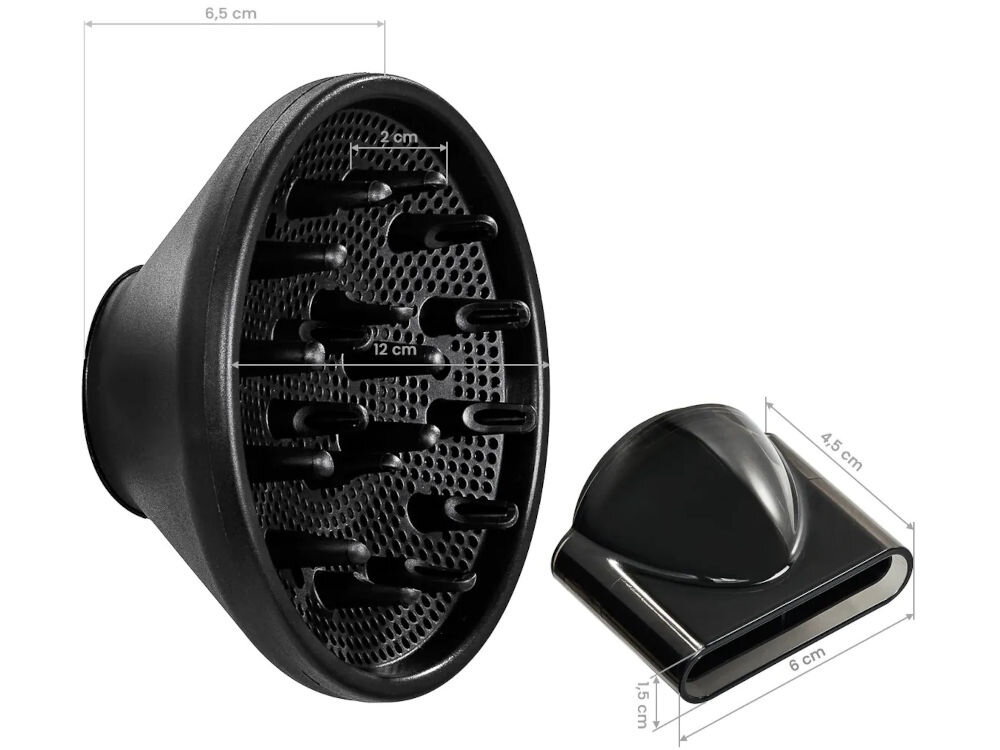 Suszarka KESSNER Jet 1600 Ionic 148017 1600W wymienne dysze koncentrator ukierunkowanie strumienia powietrza prostowanie modelowanie dyfuzor równomierne rozprowadzenie ciepła podkreslenie naturalnego skrętu włosów dodanie objętości wszechstronne narzędzie do profesjonalonego uzytku do domowego uzytku
