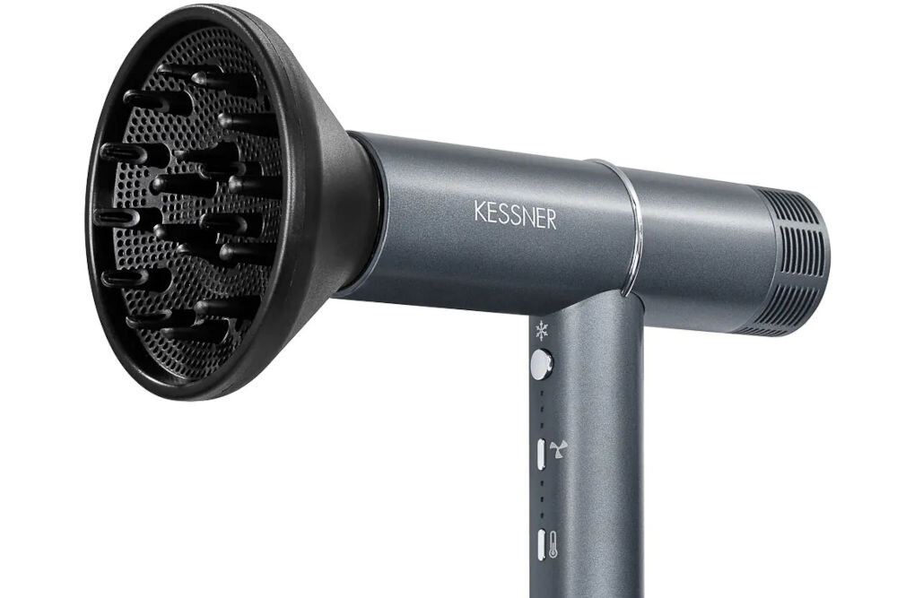 Suszarka KESSNER Jet 1600 Ionic 148017 1600W estetyka funkcjonalność elegancka stylistyka subtelne odcienie szarosci półmatowe wykończenie ergonomiczny kształt komfortowe korzystanie solidna konstrukcja trwałość urzadzenia