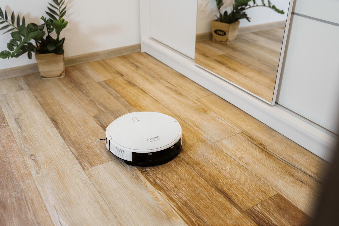 Robot sprzątający CONCEPT VR3350 2w1 Perfect Clean odkurzanie wycieranie pojemność czyszcznie na sucho mopowanie odkurzanie aplikacja kontrola