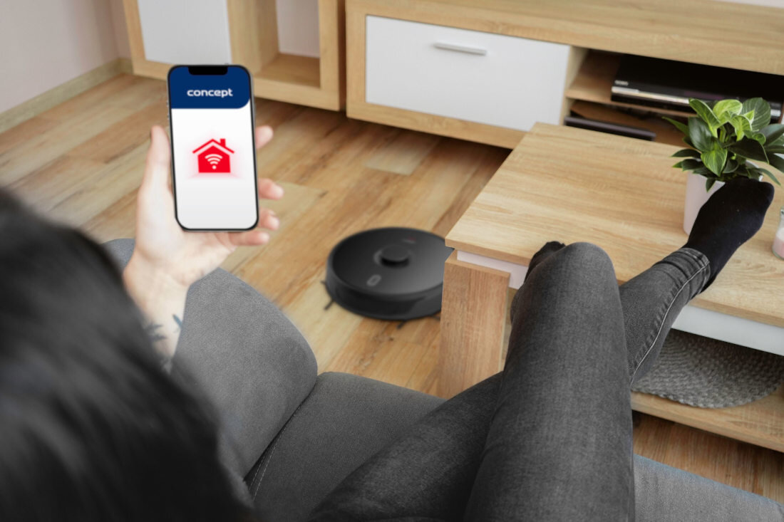 Robot sprzątający CONCEPT VR3400 2w1 Real Force Laser 3D darmowa Aplikacja mobilna Concept Home