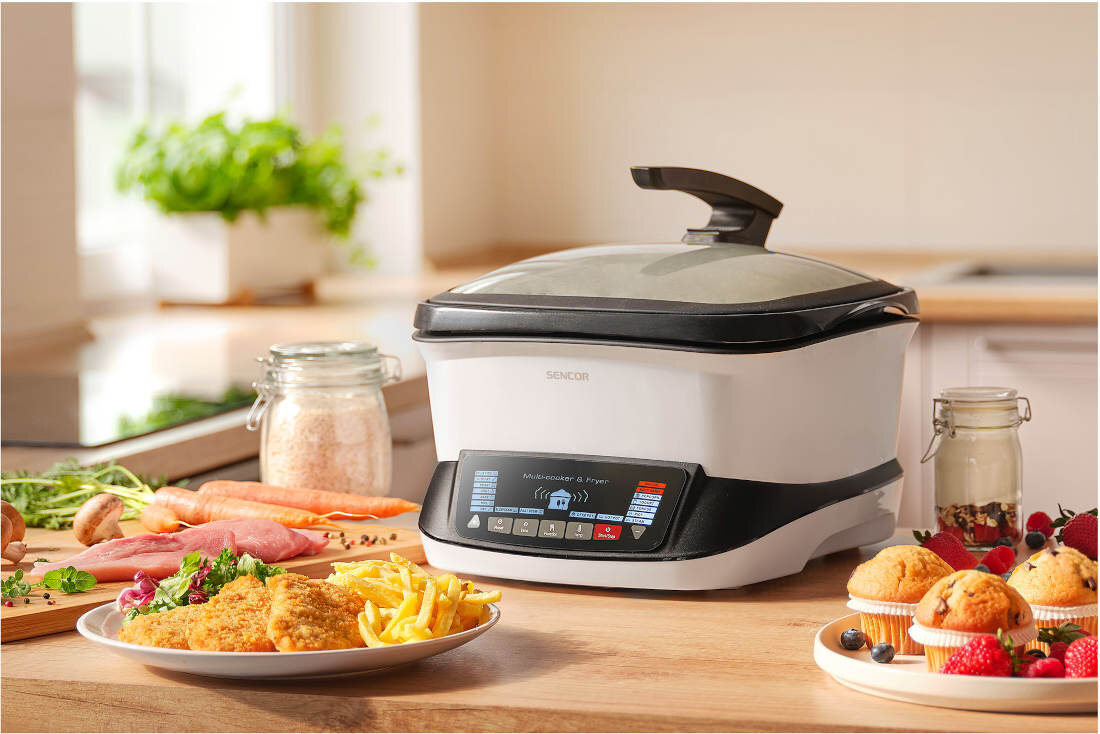 Air Fryer Frytkownica beztłuszczowa SENCOR SFR 9400WH z 18 gotowymi programami Wielofunkcyjne gotowanie na co dzień