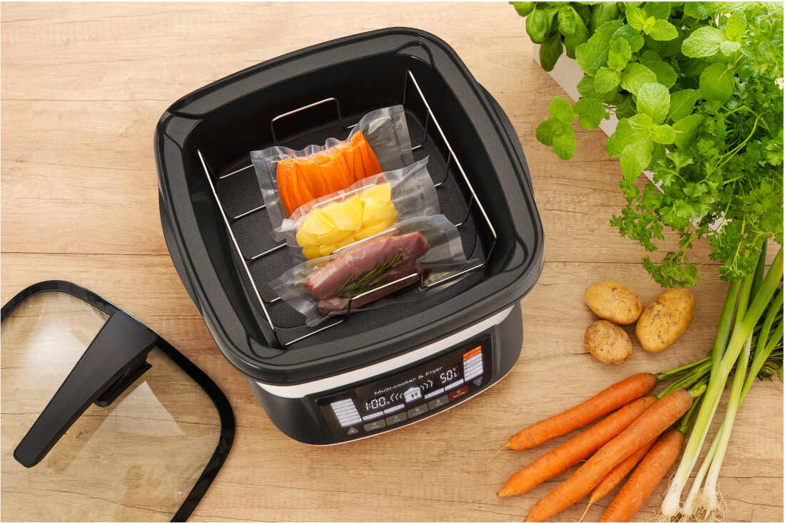 Air Fryer Frytkownica beztłuszczowa SENCOR SFR 9400WH Gotowanie wtedy, kiedy chcesz Funkcja opóźnionego startu wygodne rozwiązanie wymiary waga długość przewodu mobilność i wygodne użytkowanie