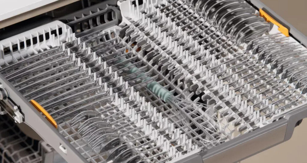 ZMYWARKA MIELE G 7210 SCI szuflada sztućce optymalizacja przestrzeni 3D MultiFlex minimalizacja ryzyka uszkodzeń