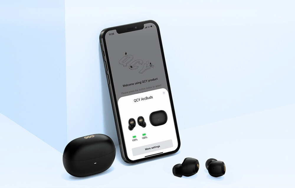 Słuchawki dokanałowe QCY HT07 personalizacja aplikacja eq android ios
