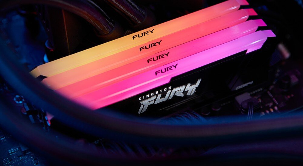 Pamięć RAM KINGSTON Fury Beast RGB 32GB (2x16GB) 3200MHz synchronizacja efekty