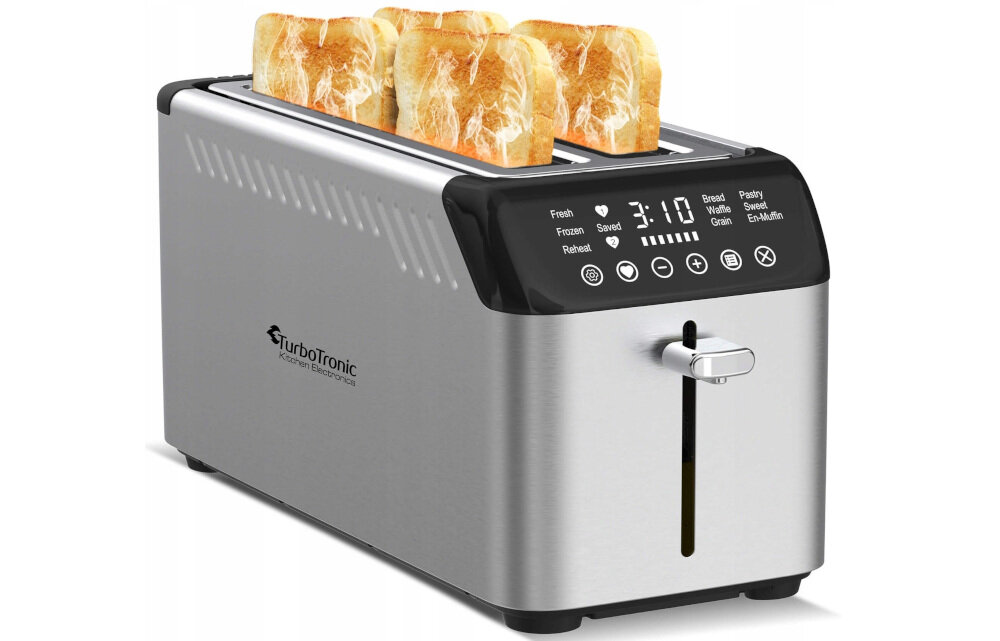 Toster TURBOTRONIC TT-BF15 Srebrny Automatyczne programy świeże pieczywo mrożone pieczywo odgrzewanie chleb muffinki