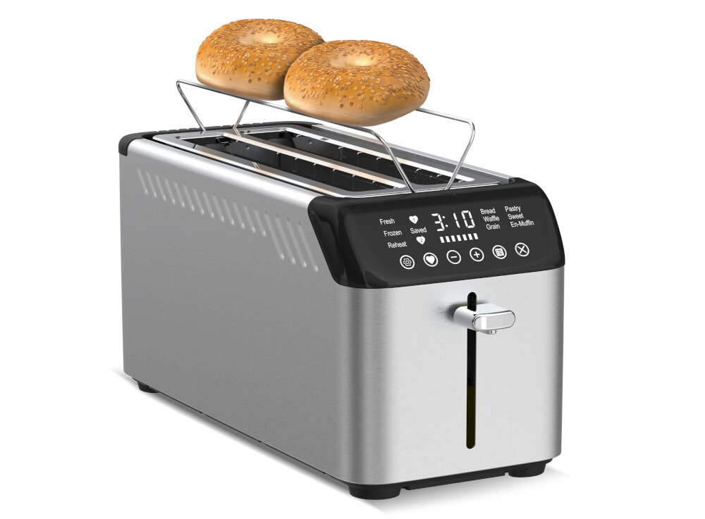 Toster TURBOTRONIC TT-BF15 Srebrny zapobiega zakleszczeniu pieczywo przygotowywanie ruszt do bułek podgrzewanie