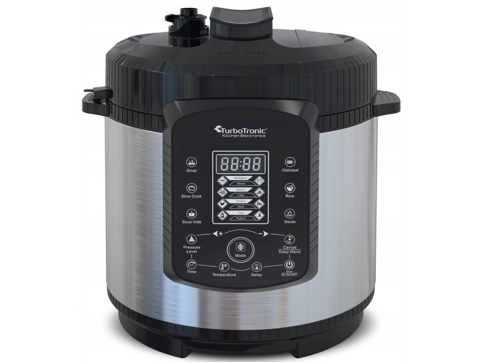 Szybkowar TURBOTRONIC TT-DPC9 Srebrny Sous Vide Podtrzymywanie Ciepła Opóźniony Start smak