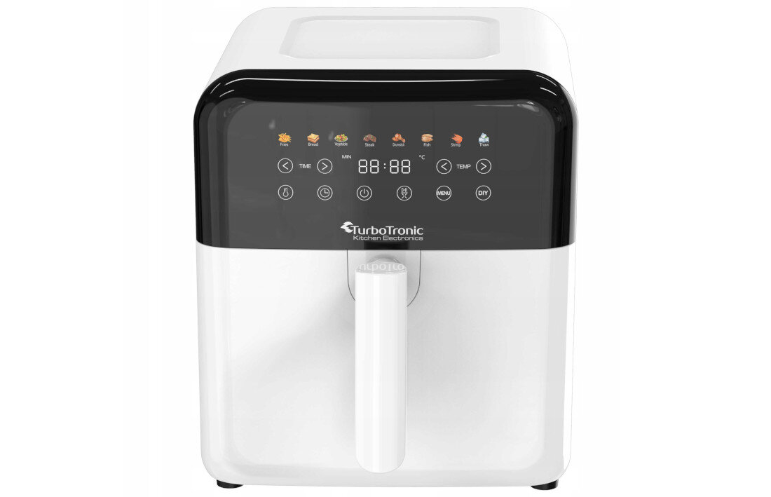 Frytkownica beztłuszczowa TURBOTRONIC TT-AF190 Biały Air Fryer Metalowe wnętrze wykonanie wysoka jakośc czyszczenie