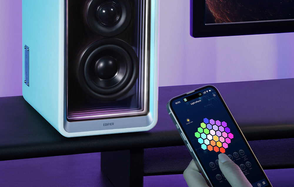 Głośniki EDIFIER QR65 trzy porty turbogan certyfikat hi-res audio hi-res audio wireless
