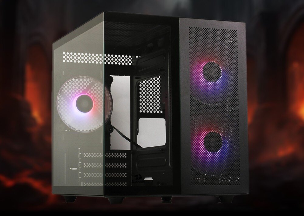 Komputer MAD DOG PAGOS2-A02DR16 R5-5600X 16GB RAM 1TB SSD GeForce RTX4060Ti obudowa wygląd wentylacja porty