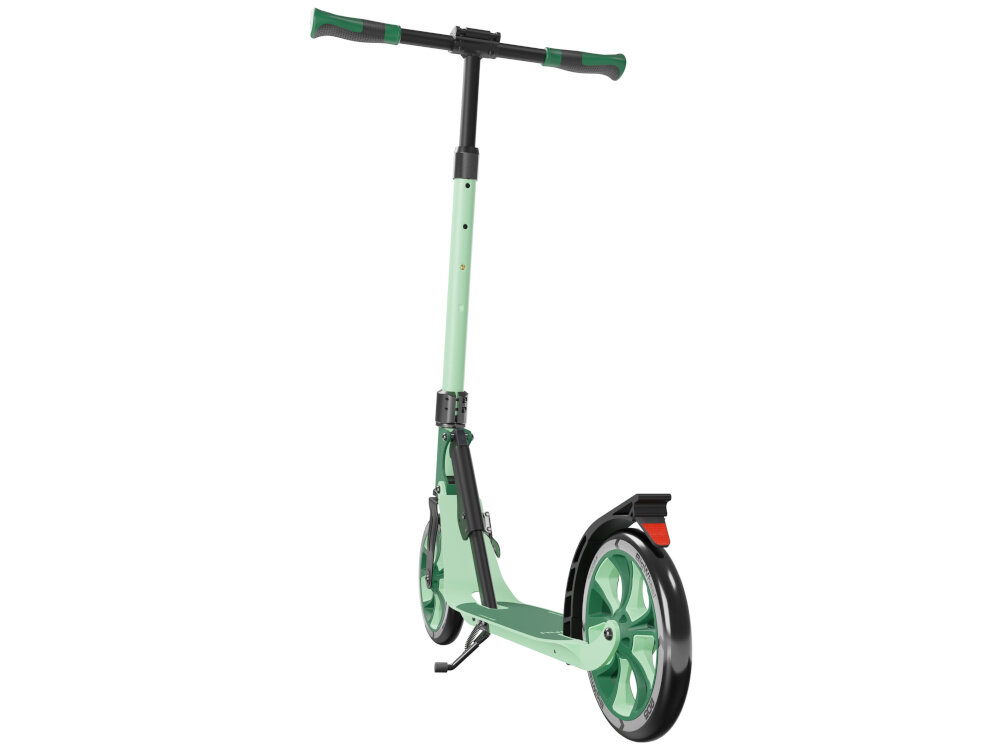 Hulajnoga HUDORA BigWheel Advanced 205 Czarno-zielony z wysokiej jakosci aluminium lekka 4,75 kg dlugie uzytkowanie dla dzieci od 7 roku zycia o wzroscie od 140 do 200 cm obciazenie do 100 kg odblaski