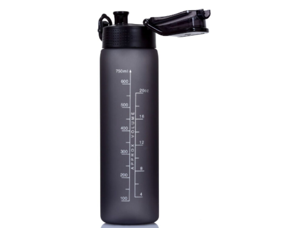 Bidon GAMINATE Hydration Czarny 750 ml wygodne nawadnianie ergonomiczny ksztalt funkcjonalnosc wyjatkowa trwalosc pojemnoc 750 ml podzialka