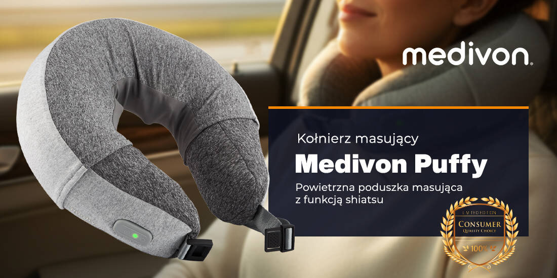 Masażer do karku MEDIVON Puffy wygląd design prezentacja wizualizacja W domowym zaciszu