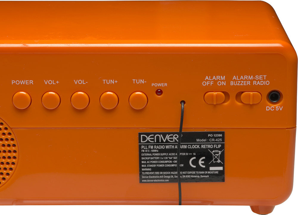 Radiobudzik DENVER CR-425 - Klasyka w stylu vintage