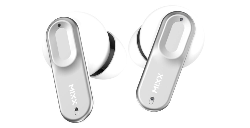 Słuchawki dokanałowe MIXX Streambuds Ultra Mini - Szybkie ładowanie, słuchawki dokanałowe na białym tle