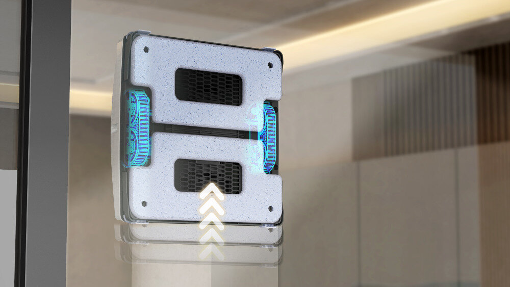 Robot do mycia okien HOBOT S6 Pro Pasy gąsienicowe prędkość powierzchnia czas