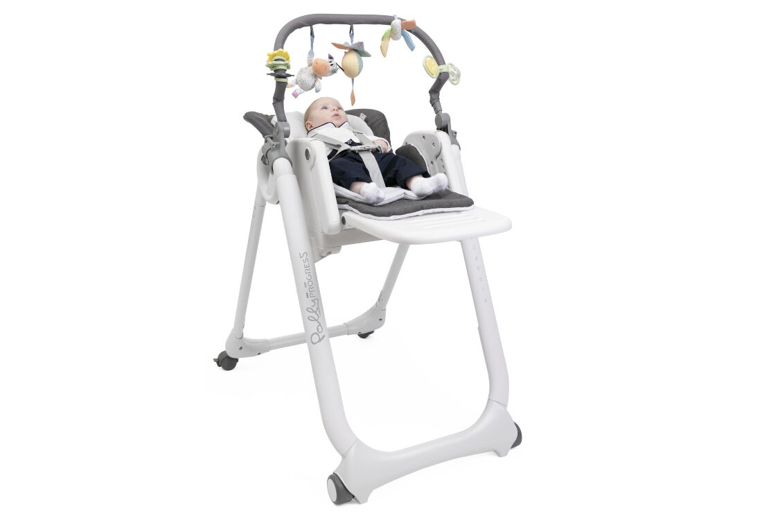 Krzesełko do karmienia CHICCO Polly Magic Relax Grey Melange Regulacja nachylenia możliwości nachylenie 4 poziomy dostosowanie ustawienie rozwój wsparcie karmienie odpoczynek