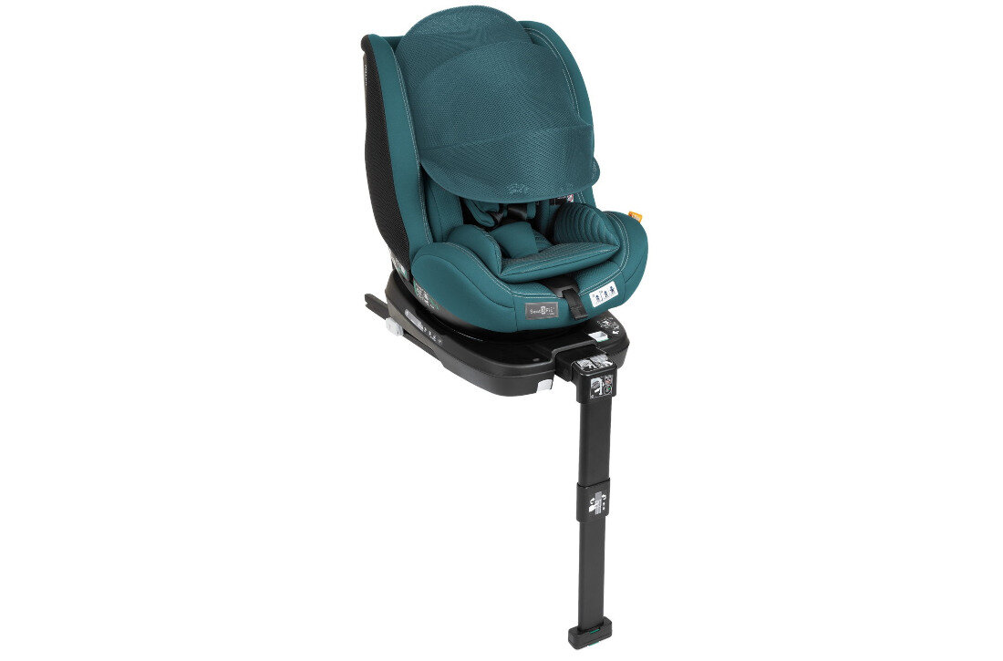 Fotelik samochodowy CHICCO Seat3Fit I-Size (0-25 kg) Czarno-turkusowy Oznaczenia Fit-Kit informacja