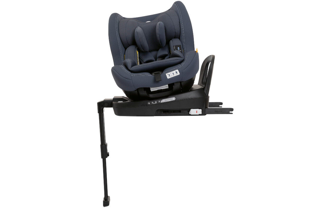 Fotelik samochodowy CHICCO Seat3Fit I-Size (0-25 kg) Czarno-szary Obrót 360 stopni tyłem przodem zapinanie ułatwienie