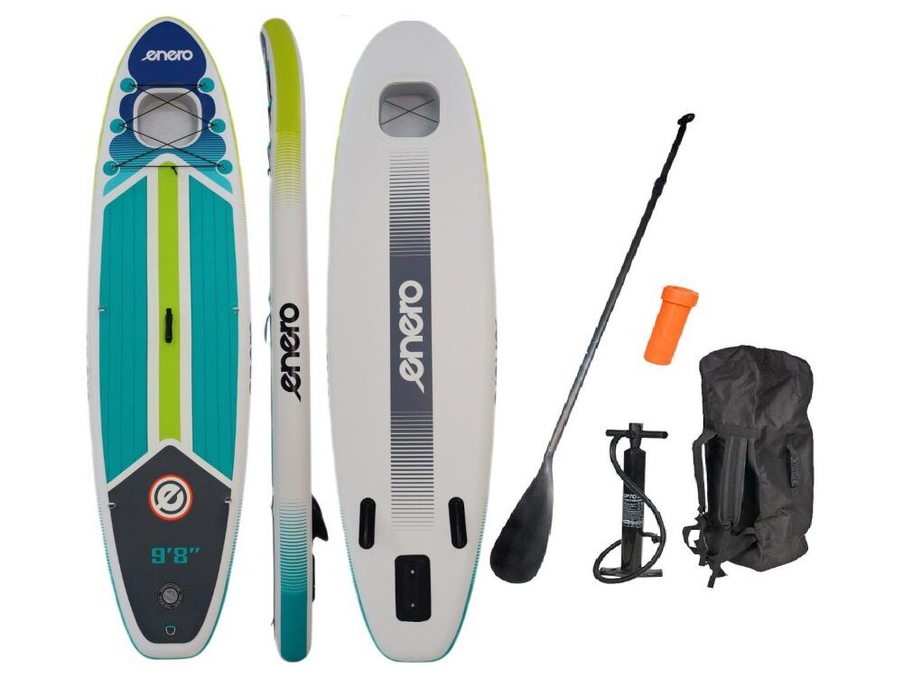 Deska SUP ENERO 1054001 300 x 76 x 15 cm zestaw 3-czesciowe wioslo zdejmowana pletwa pompka zestaw naprawczy plecak dokumentacja