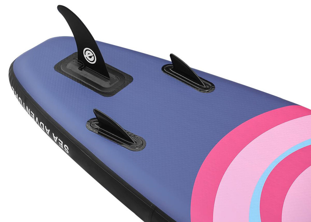 Deska SUP ENERO 1054056 320 x 76 x 15 cm trzy pletwy wytrzymaja silne naprezenia waga uzytkownika do 145 kg dla poczatkujacych i zaawansowanych uzytkownikow