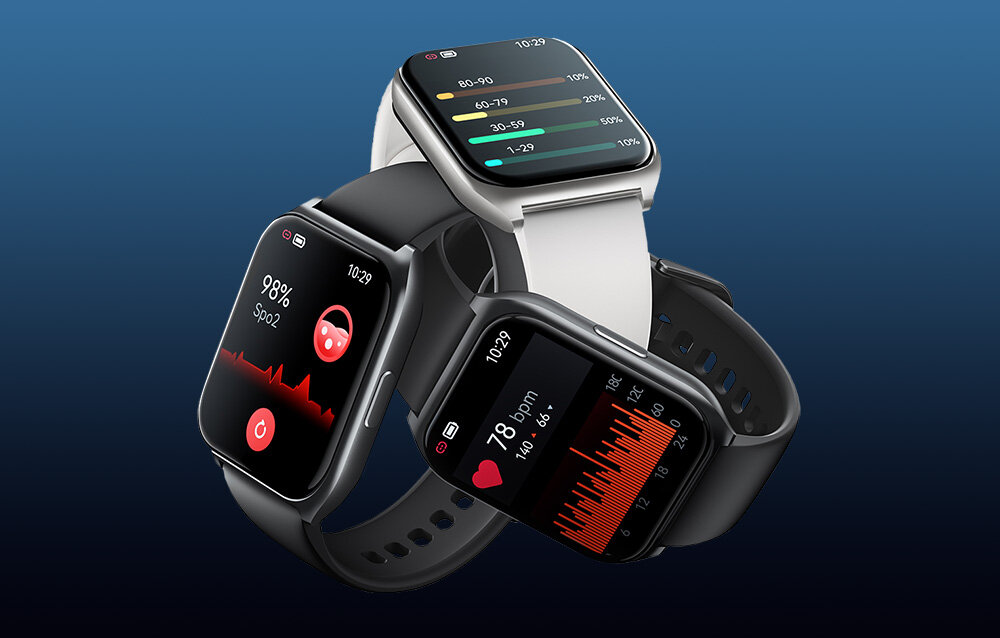 Smartwatch HAYLOU LS02 Pro ekran bateria czujniki zdrowie sport pasek ładowanie pojemność rozdzielczość łączność sterowanie krew puls rozmowy smartfon aplikacja