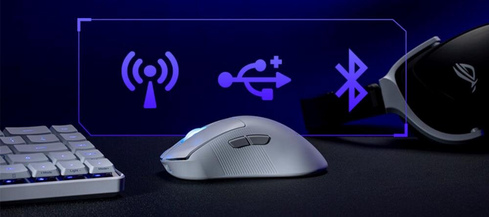 Mysz ASUS ROG Keris II Ace - Trzy tryby połączenia