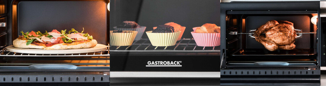 Piekarnik GASTROBACK 42814 duza podswietlana komora pojemnosc 28 l