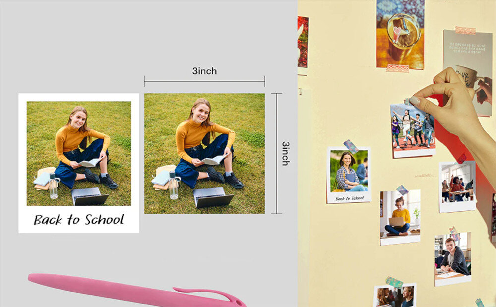 Drukarka KODAK Mini 3 Plus Retro Czarny zdjęcia do dokumentów