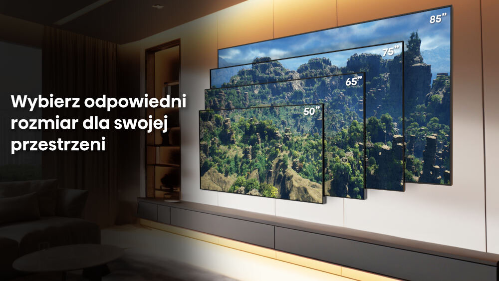 telewizor HISENSE 65U6NQ - Wybierz odpowiedni rozmiar