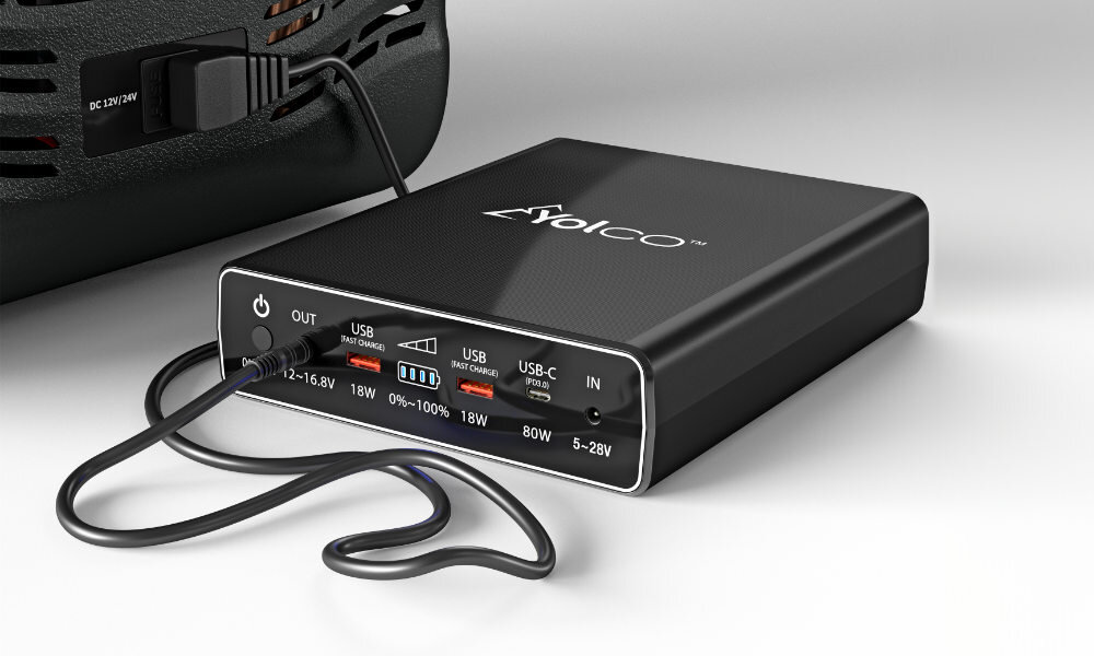 Lodówka YOLCO KX30 Zielono-czarny opcje ładowanie możliwości powerbank kompleksowe zabezpieczenia ochrona
