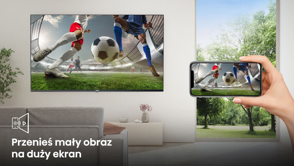 Telewizor HISENSE 43A7NQ - współdzielenie ekranu