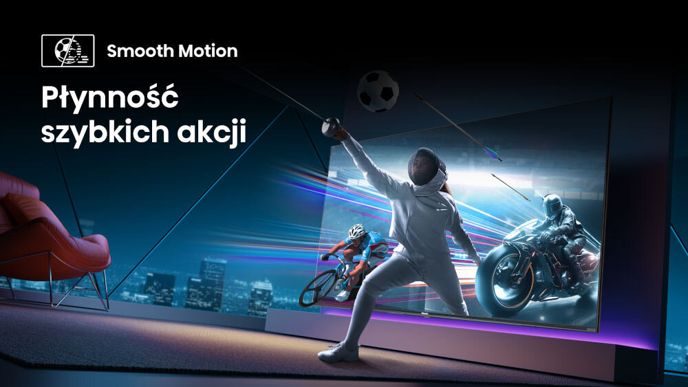 Telewizor HISENSE 43A7NQ - Tryb Smooth Motion