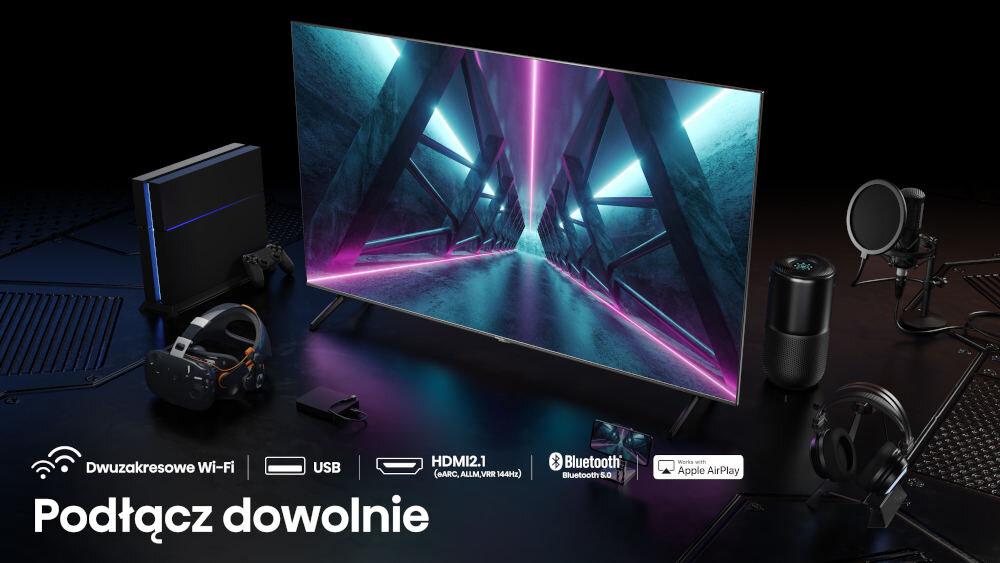 Telewizor HISENSE 75E7NQ - Złącza