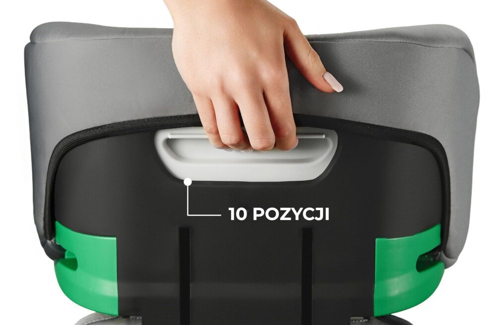 Fotelik samochodowy KINDERKRAFT I-Spark i-Size 2w1 9-36 kg Szary 10-stopniowa regulacja wysokosci zaglowka odpowiednie zabezpieczenie miekkie wykonczenie manualnie jedna reka intuicyjne latwe