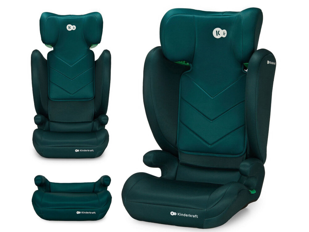 Fotelik samochodowy KINDERKRAFT I-Spark i-Size 2w1 9-36 kg Zielony bezpieczenstwo komfort sprzet na lata