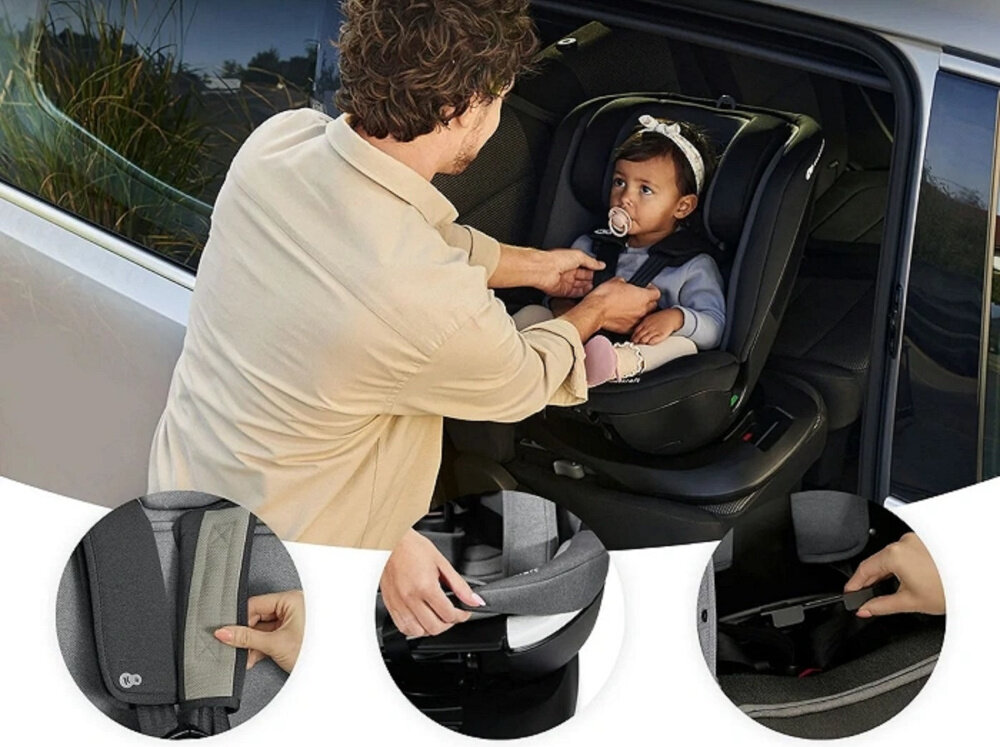 Fotelik samochodowy KINDERKRAFT Xpedition 2 I-Size 0-36 kg Szary 7-stopniowa regulacja zaglowka z pasami bezpieczenstwa funkcja RECLINING 4-stopniowa regulacja kata nachylenia fotelika komfortowa podroz rosnie razem z dzieckiem