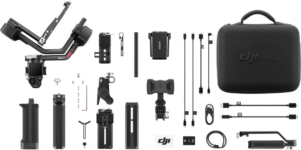 Gimbal DJI RS 4 Pro zestaw akcesoria opakowanie