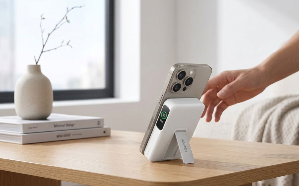 Powerbank indukcyjny ANKER MagGo 10000 mAh 27W Biały 
