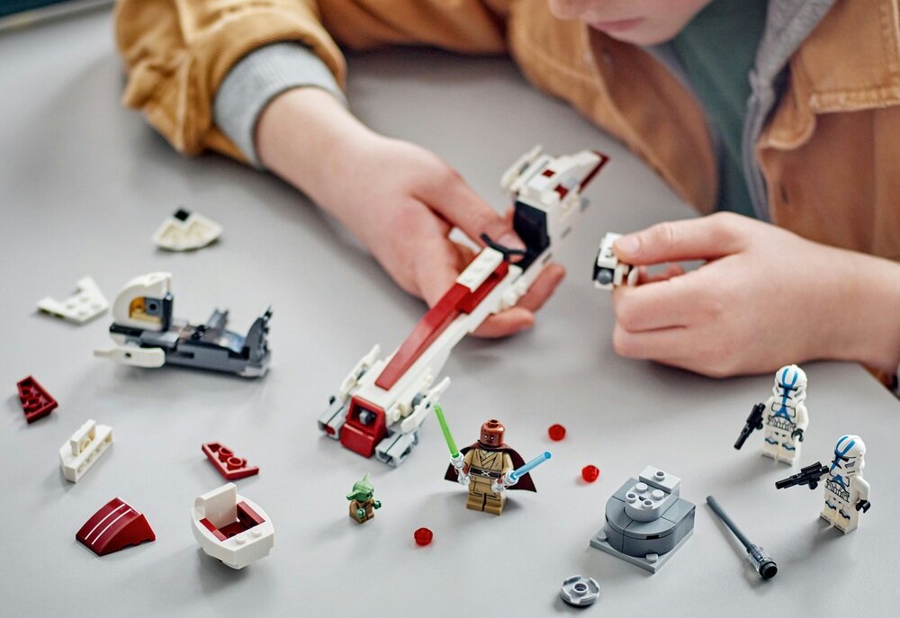 LEGO 75378 Star Wars Ucieczka na śmigaczu BARC umiejętności