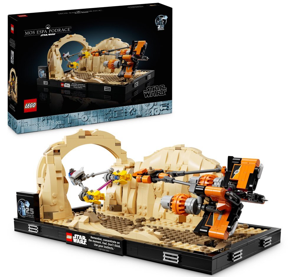 LEGO 75380 Star Wars Diorama: Wyścig ścigaczy w Mos Espa Zestaw
