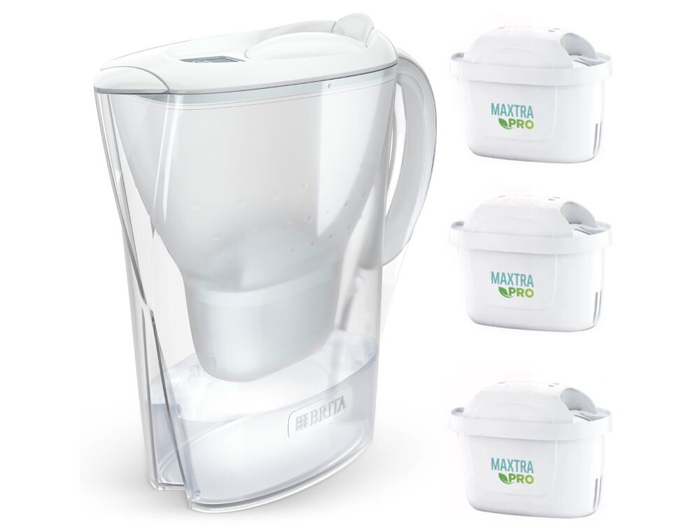 Dzbanek filtrujący BRITA Marella Biały + 3 wkłady Maxtra Pro Pure Performance dokumentacja filtry dzbanek 